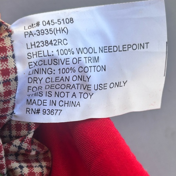 Christmas Needlepoint Wool Stocking Snowman Monogrammed Steve - Picture 8 of 10